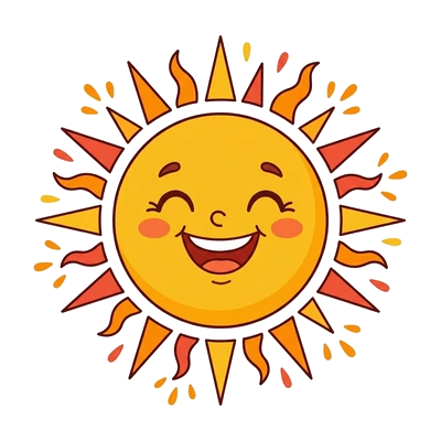 Sol Radiante e Sorridente - Color