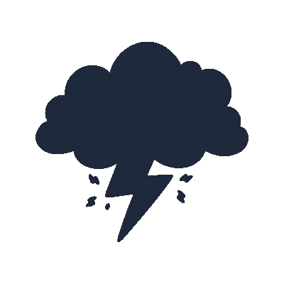 Nuvem de Tempestade com Trovão - Silhueta