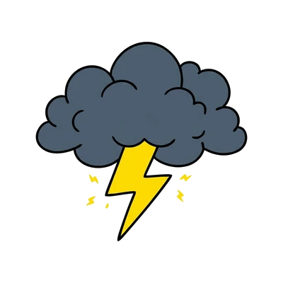 Nuvem de Tempestade com Trovão - Color