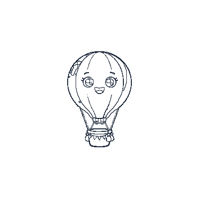 Balão de Ar Quente - Line-Art