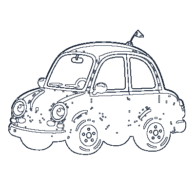 Carrinho de Passeio - Line-Art