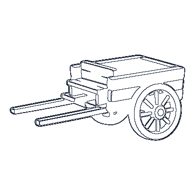 Carroça Tradicional - Line-Art