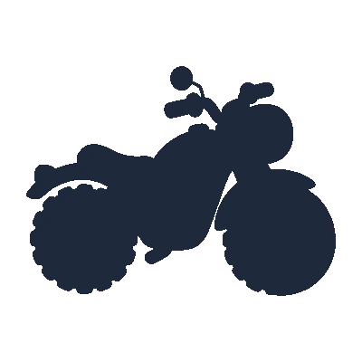 Motocicleta com Capacete - Silhueta