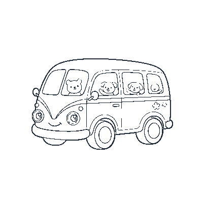 Van de Transporte - Line-Art